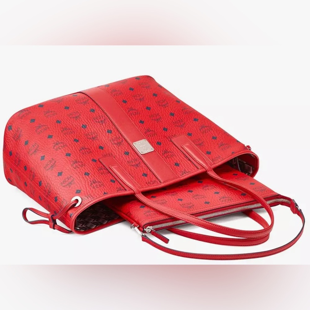 Mcm Red Medium Liz Tote